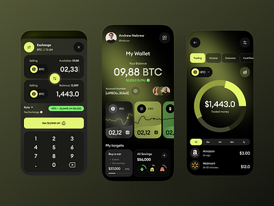 Crypto Management - App Concept android app chart coin crypto crypto app crypto design crypto trade crypto trading design ios mobile ui ux wallet wallet design