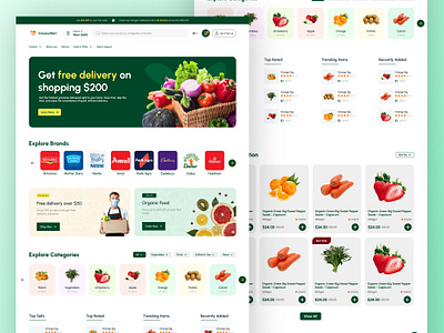 GroceryMart - Grocery Shopping Platform e commerce e commerce website grocery shopping platforom ui ux website