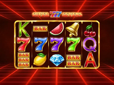 Super 777 Sevens 2d graphics 777 animation bar casino casinogames cherry classic slot diamond digital art gambling game art game design graphic design illustration motion graphics sevens slot design slotmachine symbols