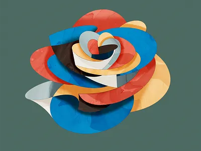 Constructing Petals 3d artwork design graphic design illustration