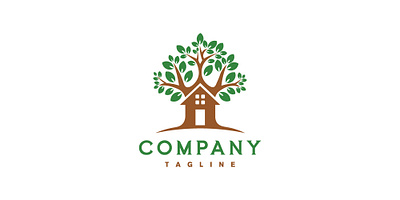 Tree house logo 3d animal animation brand branding company graphic design green home logo house icon illustration land logo logo logos motion graphics nature property real estate ui