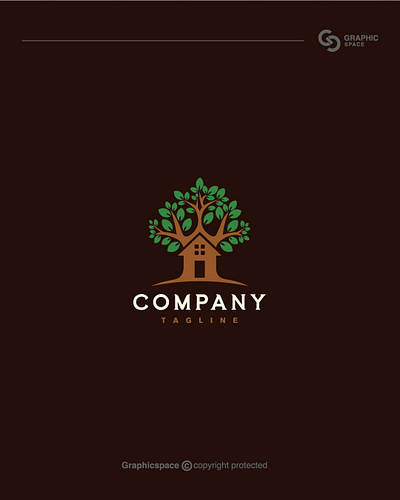 Tree house logo 3d animal animation brand branding company graphic design green home logo house icon illustration land logo logo logos motion graphics nature property real estate ui