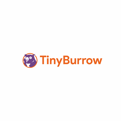 Cute Wombat Logo for TinyBurrow animal branding chracter clean design logo mascot vector wombat