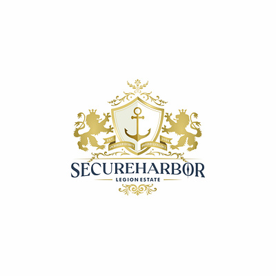 Unused Logo for SecureHarbor Real Estate badge branding clean design emblem heraldry logo luxury real estate vector