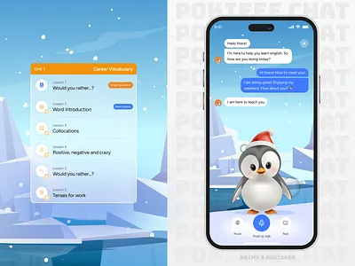 DROP 2 | Learn Languages with Pokie! ai app ai avatar avatar app duoling app language app learning app mobile app ui ux