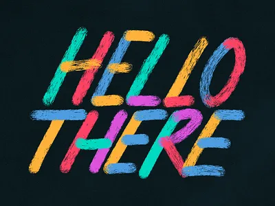 Hello There! brush pack color gritty hand lettered handlettering hello there ink brush ipad lettering mctoothy procreate texture type typography