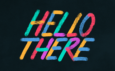 Hello There! brush pack color gritty hand lettered handlettering hello there ink brush ipad lettering mctoothy procreate texture type typography