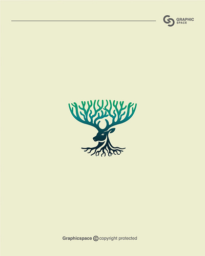 Deer and Roots logo 3d animal animation brand branding death deer design graphic design icon illustration life and death logo logos motion graphics nature roots tree wild wild life