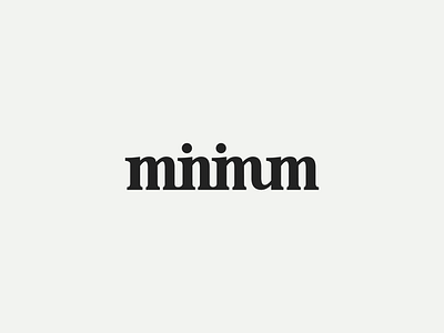 Minimum Wordmark branding logo wordmark