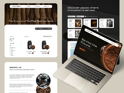 E-commerce website branding coffee design ecommerce futuristic ui uxui webdesign website