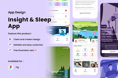 Sleep Well, Dream Big: Designing a Holistic Sleep App 😴✨ 3d animation branding graphic design motion graphics ui