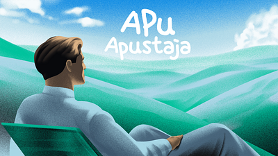 Apu Apustaja article about mental health adobe apu coin crypto editorial grainy graphic design identity illustration logo meme peace