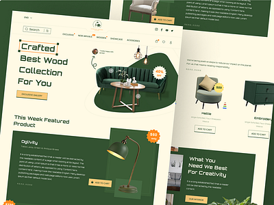 Furniture Landing Page Design figma furniture landing page design graphic design landing page minimal landing page modern landing page ui ui design ux design website design