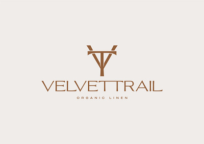 VELVETTRAIL Organic Linen branding classic design graphic design illustration illustrator logo vector