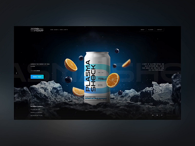 Zero Point – Energy Drink Showcase Template for WordPress can drink energy drink hero image landing power slider slider revolution sugar template ui ux web design website wordpress wordpress slider zero