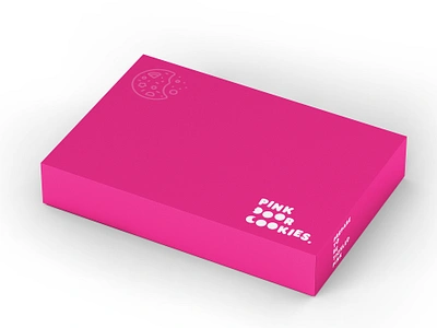 Pink Door Cookies brand identity cookies cookies box cookies packaging label mockup packaging packaging design