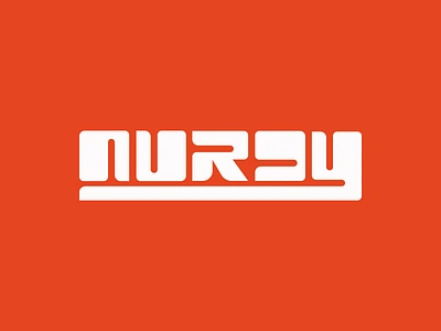 Nurdy font illustration logo monospace retro type