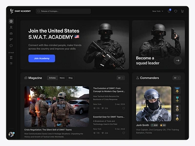 SWAT Academy Interface academy app dashboard design interface portal service ui uiux ux uxui web webdesign