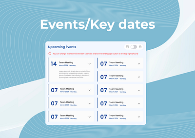 Events/Key dates key events sharepoint web parts