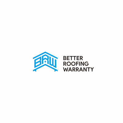 Unused Logo for Better Roofing Warranty bold clean creative design logo minimalist modern roof vector