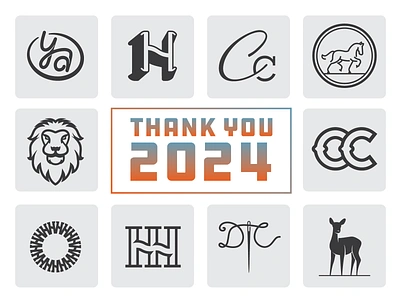 Thanks 2024! 2024 book14 branding design dribbble dutch graphic design icon illustration logo logolounge typography vector