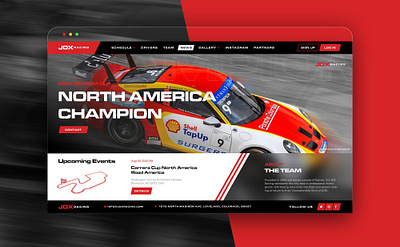 High-Performance Racing Website Design | Motorsport UI/UX automove branding bold colors bold ui branding design event focused website illustration layout mockup modern website motorsport website racing racing uiux template ui ux web design website website redesign