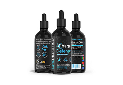 Life Vibrance Chaga Defence cellg8 chaga dietary supplement label design liposomal supplements packaging product design supplement