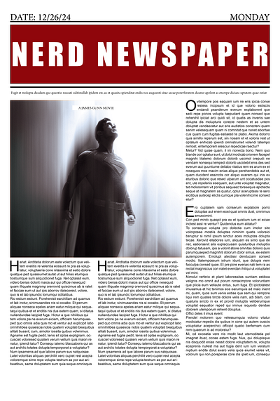 NERD NEWSPAPER cover design graphic design indesign informativo newspaper