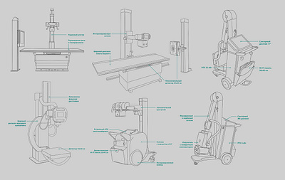 Иллюстрации для КП компании "Электрон", 2024-25 technical drawings vector