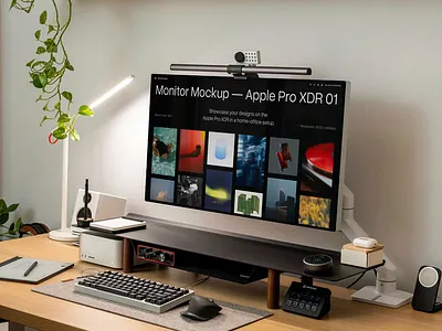 Monitor Mockups — Apple Pro XDR Collection animation apple pro xdr branding desk mockup desk setup desktop mockups freebies graphic design home office setup mockup monitor mockup motion graphics photoshop mockup presentation psd psd mockups sreen mockups ui uiux ux