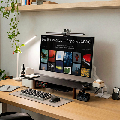 Monitor Mockups — Apple Pro XDR Collection animation apple pro xdr branding desk mockup desk setup desktop mockups freebies graphic design home office setup mockup monitor mockup motion graphics photoshop mockup presentation psd psd mockups sreen mockups ui uiux ux