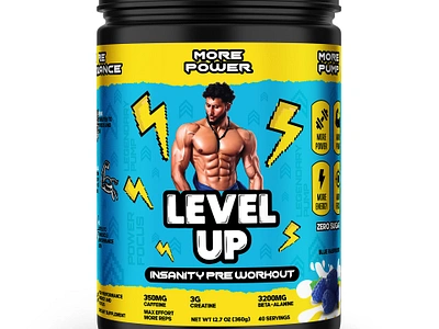 LEVEL UP PRE WORKOUT bodybuilding fitness gym nutrition pre workout protein powder supplements whey whey protein workout