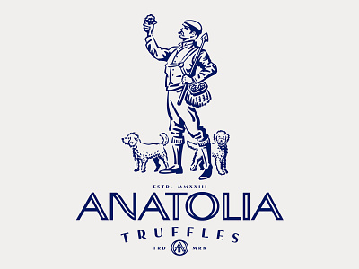 Anatolia Truffles Brand Identity branding classic custom design dogs graphic design illustration logo retro truffle truffle hunter vintage