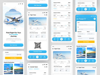 FlyEase - Quick Flight Finder airplane android clean design system flight app ui flight booking app flyease home screen light mode minimal minimalist mobile application online booking app popular responsivedesign snilimauiux ticket booking app tickets ui vacation app