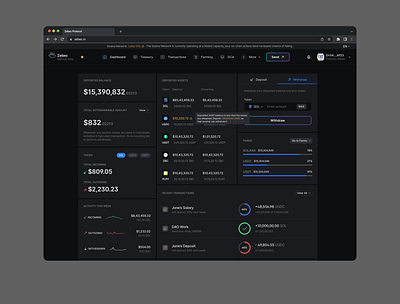 Zebec Protocol blockchain crypto dashboard design multisig ui web3