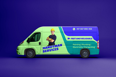 Handyman service vehicle wrap design branding car wrap print truck wrap van wrap vehicle graphics vehicle wrap vinyl wrap wrap design