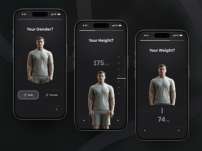 Gym Onboarding ios onboarding skeumorphism ui user interface