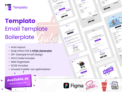 Templato email template boilerplate email email newsletter email template email template design graphic design html html email newsletter template