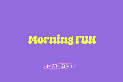 Morning FUN | Song Lyrics Template after effects project after effects template graphic design motion graphics song lyrics template