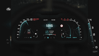 Car Dashboard HMI automotive car car concept cybertruck dashboard driving motion design motion graphics navigation ui