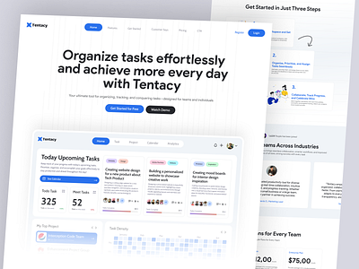 Tentacy - Landing Page Product Design branding design graphic design illustration logo ui uidesign uiux ux uxdesign