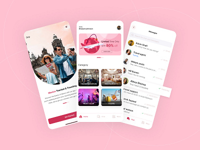 Mexico Tourism and Traveling App travel app ux ui