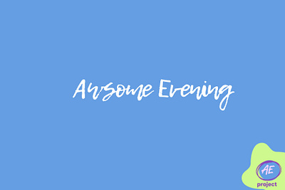 Awsome Evening | Song Lyrics Template after effects project after effects template graphic design motion graphics song lyrics template