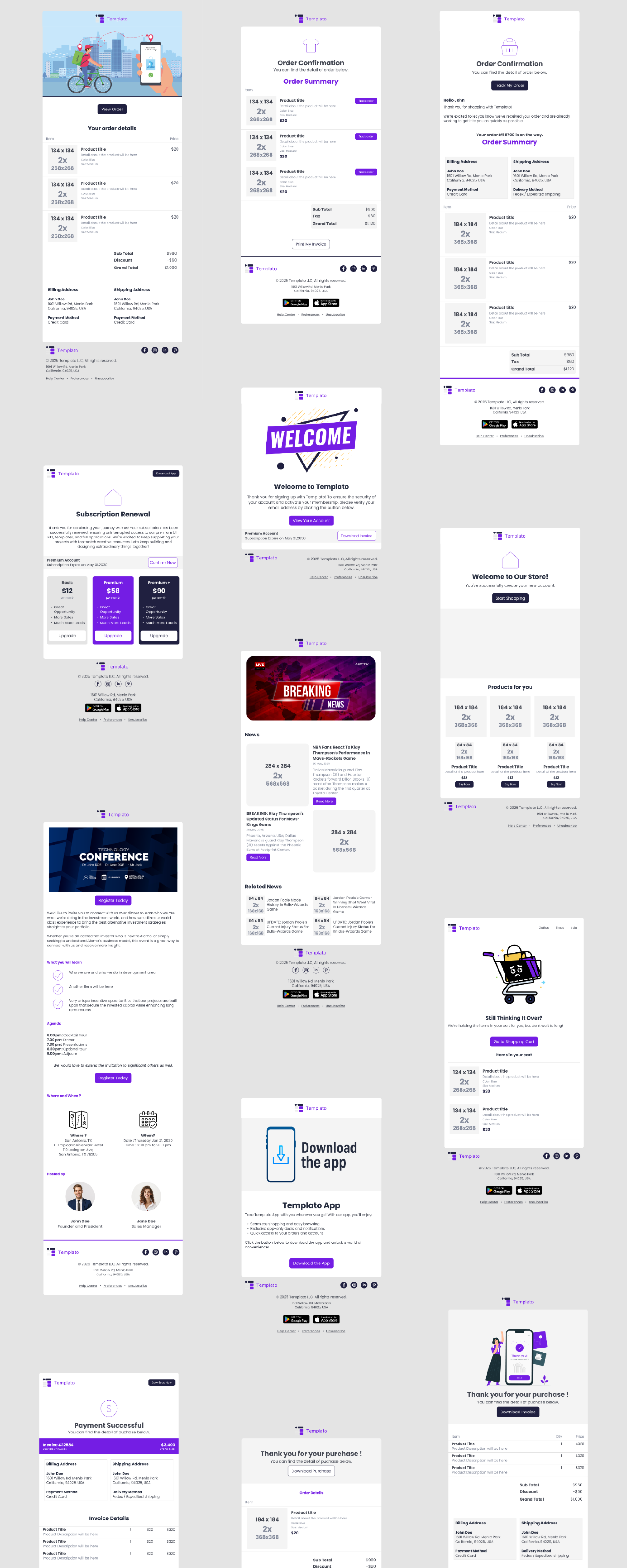 Example of Html Email Template Design