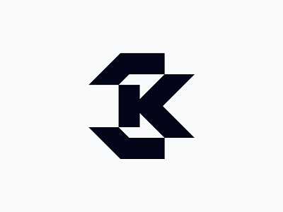 3K 3k bold branding brandmark geometric geometric logo icon letter lettermark logo logo design logomark mark minimal modern modernism monogram negative space pictogram symbol
