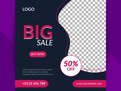 Big Sale Social Media Post Design big sale branding brochure business discount flyer instagram post mongolhor mrdesigner00 offer poster product sell social media social media poster template