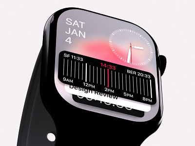 Time Zones Widget — Smart Stack Exploration applewatch concept design smartwatch timezone ui watchos watchwidget widget