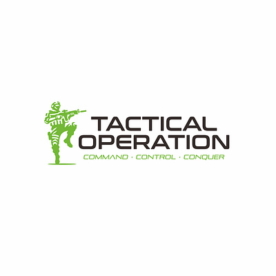 Tact Op. Military or Tech Wear Logo Concept Design *for SALE branding clean creative design green illustration logo millitary tech vector wear