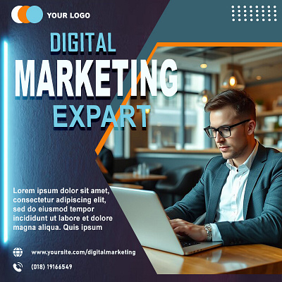 "Empowering Brands: The Digital Marketing Expert in Adobe Photos adobe photoshop advertising branding design graphic design marketing social media poster social media poster design vector