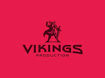 Entertainment and Media, Film Prod. Concept Logo *for SALE branding clean creative design entertainment film graphic design illustration logo media nordic red vector viking